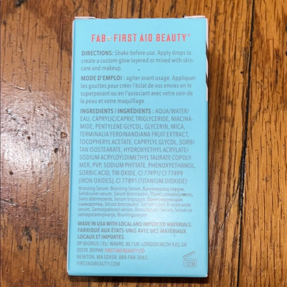 NWT First Aid Beauty Bronze + Glow Drops with Niacinamide